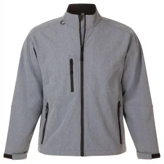SOLS Mens Relax Soft Shell Jacket (atmungsaktiv, winddicht und wasserabweisend) (grau meliert)