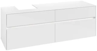 Villeroy & Boch Waschtischunterschrank Collaro C105B0 1600x548x500mm mit Beleuchtung Glossy White C105B0DH