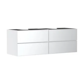 hansgrohe Xevolos E Waschtischunterschrank 54199320 1570x555x550mm, 4 Schubladen, mattweiß, weiß metallic