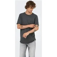 ONLY & SONS Rundhalsshirt ONSBENNE LONGY SS TEE NF 7822 NOOS Baumwolle, lang geschnitten