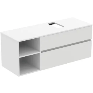 Ideal Standard Waschtischunterschrank Finesse Ausschnitt r/l 1402x505x558mm 2 Auszüge Weiss matt, E3 E3505Y1