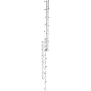 Munk Mehrzügige Steigleiter mit Rückenschutz (Bau) Aluminium blank - 510170