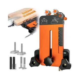 Thin Ripping Jig + Feather Boards for Table Saw Jig Guide 2 in 1 Woodworking Tools Make Repetitive Strip Cut While Power