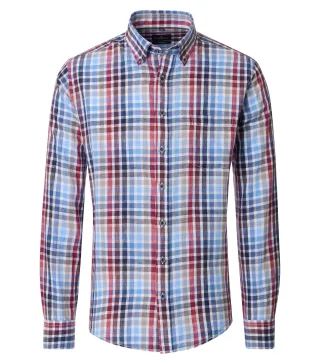 CASAMODA - Leinenhemd rot - Gr. - XXL