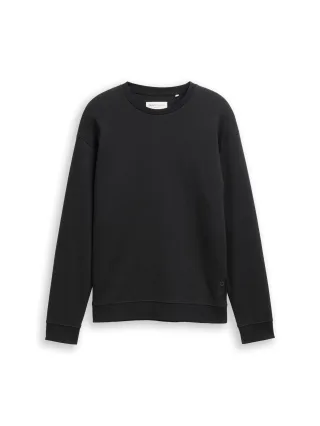 Denim Tom Tailor - Piqué Sweatshirt night watch black - Gr. - S