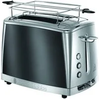 RUSSELL HOBBS Toaster Luna Moonlight Grey 23221-56 2 Schlitz Brötchenaufsatz, für 2 Scheiben, 1550 W