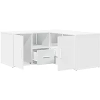 vidaXL Schuhschrank Eckregal Weiß 160x40x45 cm Holzwerkstoff (1-St)