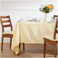 Homescapes Tischdecke Tischdecke creme – 137 x 137 cm, 100% Baumwolle (1-tlg)