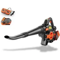 FUXTEC Akku-Laubbläser FX-E2LBSSET, 685,1 m³/h, 2-in-1 Bläser/Sauger, inkl. Akku, Ladegerät & Laubfangsack