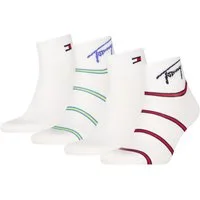 Tommy Hilfiger Kurzsocken TH UNI TJ QUARTER 4P BRETON STRIPE ECOM (4 Paar)