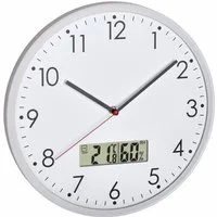 TFA Dostmann Wanduhr Analog TFA 60.3048.02 mit Temperatur und Luftfeuchte