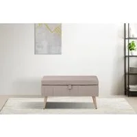 OTTO home Truhenbank AMIRA Sitzbank mit Stauraum, Maße B/T/H: 81/36/43 cm, mit Staufach, in 3 Bezugsqualitäten mit feiner Steppung