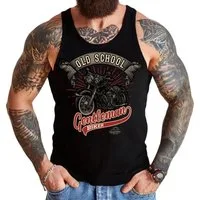 GASOLINE BANDIT® Tanktop Muskel-Shirt: Old School Gentlemen Biker