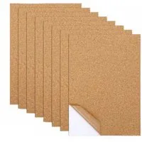 FOUORTUNATE-BEE Pinnwand 8× Selbstklebende Korkplatten 30×21 cm, 2 mm für Wand & DIY, Korktafeln rechteckig zum Zuschneiden für Deko & Pinnwand