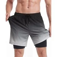 MaaMgic Shorts Herren Elastan kurze Hose 2-in-1 Badehose schnelltrocknend Sporthose (1-tlg)