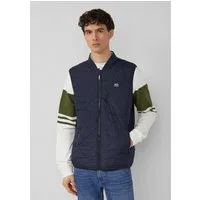 s.Oliver Outdoorjacke Outdoor-Weste Leichte Steppweste mit Bomberkragen im Workwear-Stil