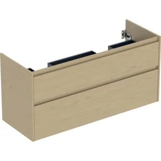 Geberit Ersatzteile Unterschrank für Doppelmöbelwaschtisch, 2 Schubladen B:130cm, Eiche, 246354PS1 246354PS1