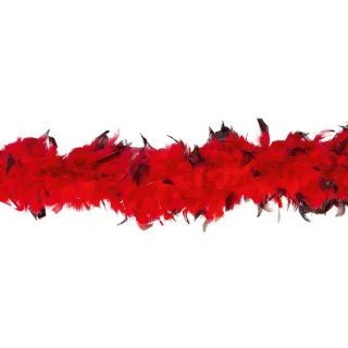 Federboa, rot/schwarz, 90 g, 1,80 Meter