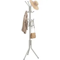 SONGMICS Garderobenständer Kleiderständer, Garderobe, für Kleidung, Taschen und Hüte, Höhe 175 cm, aus Metall, 16 Haken, Eingangsbereich, Wohnzimmer, Schlafzimmer