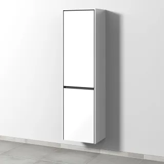 Sanipa Twiga Hochschrank mit 1 Tür und 1 Wäschekorbklappe, Anthrazit-Glanz, SY10279 SY10279
