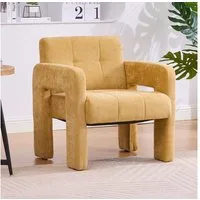 Furnishings Home Sessel Loungesessel Minimalistisch Chenille Skandinavisch Wohnzimmer (1-St., 67,5x69x74,5cm Einzelsessel Für Büro Schlafzimmer), Hautfreundlich Breit Sitzfläche Stabil Bis 230kg Tragkraft