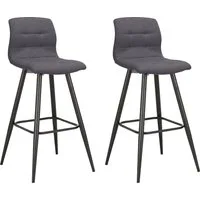 byLIVING Barhocker Simone (Set, 2 St., 2er), 2er Set, Vintage braun oder Webstoff anthrazit