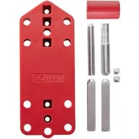SO-TECH® Bohrlehre für Türdrücker mit Rosettengarnitur (mit 72, 78, 92 mm Entfe, 1-tlg., für Türen mit Buntbart, Profilzylinder, WC & Wechselschloss