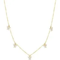 Hey Happiness Kette mit Anhänger Schmetterling Kristall, Kette Silber 925 Damen, Zirkonia Halskette 18K Roségold Gold vergoldet, Brautschmuck