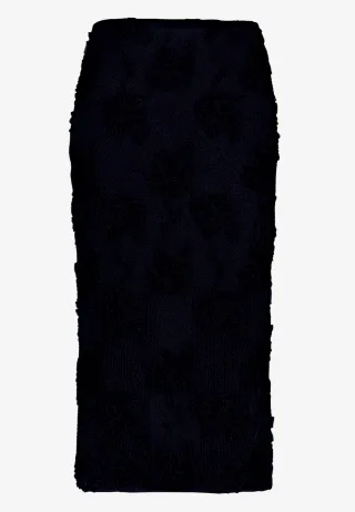 zero - Strickrock Midi mit Gummibund deep sky - Gr. - 34