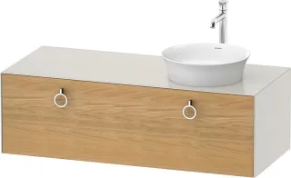 Duravit White Tulip Konsolenwaschtischunterbau wandhängend Natur Eiche & Nordic Weiß Matt & Seidenma WT4982RH539