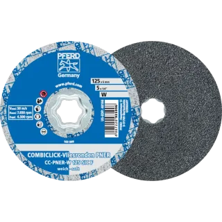 PFERD TOOLS COMBICLICK verpresste Vliesronde CC PNER Ø 125 mm Weich SIC Fein - 44498027