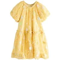 Next Partykleid Festliches, gestuftes Mesh-Kleid mit Pailletten (1-tlg)