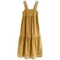 Next Midikleid Seersucker-Midikleid aus Jersey mit Spiegeldetail (1-tlg)