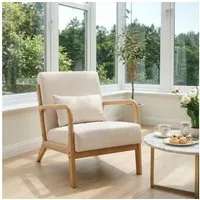 HomeMiYN Ohrensessel Ohrensessel Relaxsessel – Sessel mit Holzrahmen für Wohnzimmer & Flur