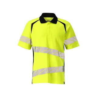 MASCOT Herren Polo-Shirt ACCELERATE SAFE Hi-vis Gelb / Schwarz L - 19083-771-1709-L