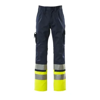 MASCOT Patos Hose mit Knietaschen SAFE COMPETE Marine / Hi-vis Gelb 48 - 12379-430-0117-76C48