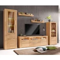 OTTO home Wohnwand Zara, (Set, 5-St), teilmassives Holz