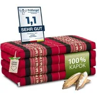 Klappmatratze Faltmatratze 80 cm (Classic) - 200x80x8cm, livasia, 8 cm hoch, Kapok, vegan, handgefertigt