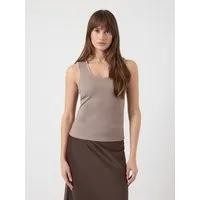 Y.A.S Tanktop YASPALOMA TANK TOP NOOS mit Satinpaspel