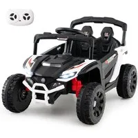 COSTWAY Elektro-Kinderauto, Belastbarkeit 30 kg, 12V Elektroauto, mit Fernbedienung, LED, Musik, Hupe
