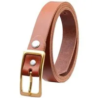 COLOGNEBELT Ledergürtel OM12-SL-Cognac MADE IN GERMANY, Cognac Kürzbar, 100 % Echtleder, Unisex