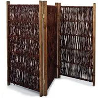 NOOR Paravent Weide - mehrteilig - klappbar - Sichtschutz-Module (3 St), aus Naturmaterialien - Sichtschutz für Garten, Terrasse und Balkon
