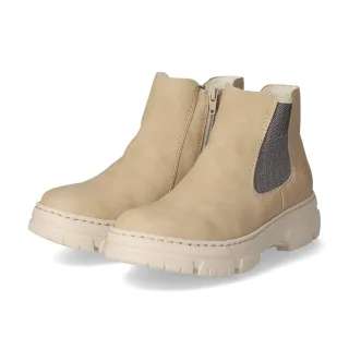 Rieker Ankle Boots  Beige - Gr. 42 -  Textil