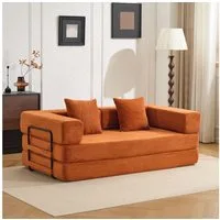 Vankel Sofa Modulares Sofa mit Schlaffunktion aus Cord, faltbar & flexibel, Bequemes Schlafsofa ohne Montage für Wohnzimmer und kleine Räume