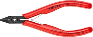KNIPEX Elektronik-Seitenschneidermit Kunststoff-Hüllen 125 mm 75 02 125