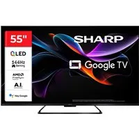 Sharp 4T-C55HRx QLED-Fernseher (139 cm/55 Zoll, 4K Ultra HD, Smart-TV, Google TV)