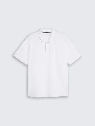 Tom Tailor - Plus Size - Piqué Poloshirt mit Logo-Stickerei white - Gr. - 4XL