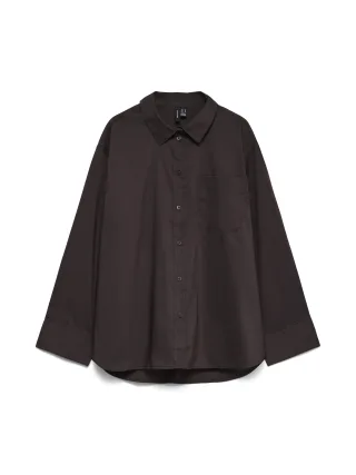 VERO MODA - VMLOTUS LS SHIRT WVN NOOS Chocolate Torte - Gr. - S