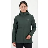 Jack Wolfskin Regenjacke OUTROVERT 2L JKT W mit Windschutzblende am Reißverschluss, atmungsaktiv, wasserdicht