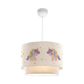 lux.pro Hängeleuchte, Weiß, Textil, 30x70x30 cm, Lampen & Leuchten, Innenbeleuchtung, Kinderzimmerlampen